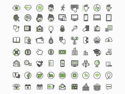 BioConnect Icons app design flat graphic icon icons illustration startup tech ui web website