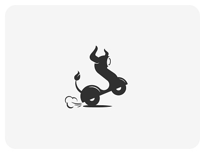 Raging Scooter action animal branding bull horns icon logo scooter speed symbol target wheels