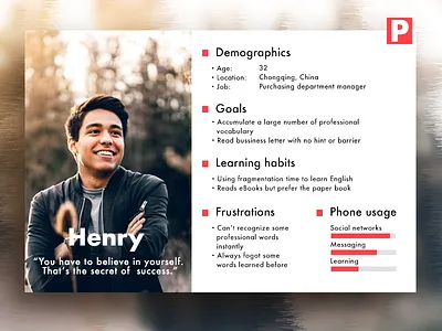 UX Persona Card card layout persona ux
