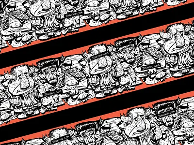 Packing Tape - Junkykid + Sticker Mule drawings free heads illustration junkykid mule sticker tape