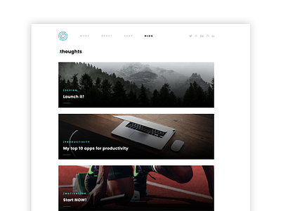 New website - Blog blog clean fresh portfolio ui ux web web design website white