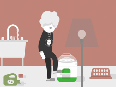Drumi animation design drums graphic green illustration laundry motion graphics music punk rock tech