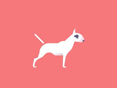 Bull Terrier (100/365) bull terrier daily design design series dog doggo dogs illustration pet pupper puppy stylized terrier