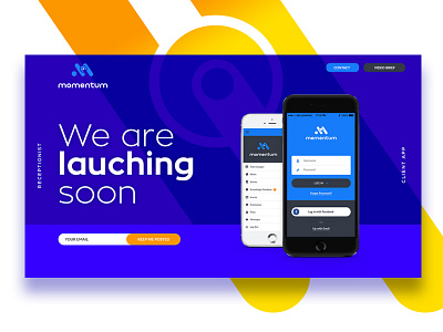 Teaser page app home landing mobile page teaser web website