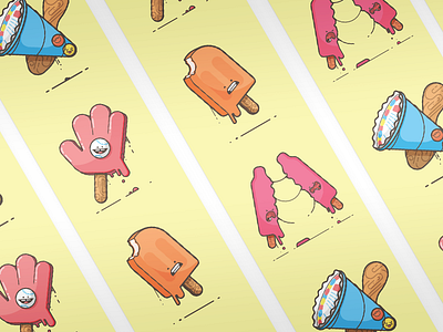 Ice Cream Dreams! bubble play creamsicle ice cream ice cream truck illustration line art screwball tape twin pops