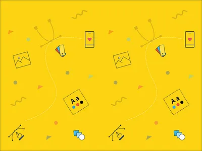 UI Pattern colors design mobile pattern pen sticker text tools ui ux web yellow