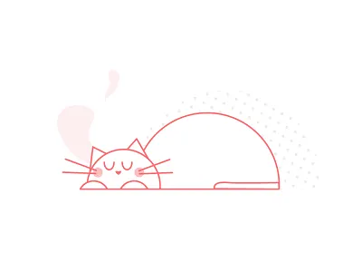 Sleepy Cat cat illustration kitten kitty sleepy tuesday