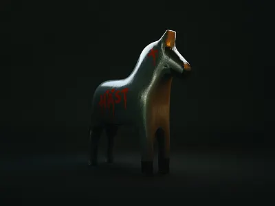 Dalahäst_02 c4d dala dalahäst design octane sweden texture