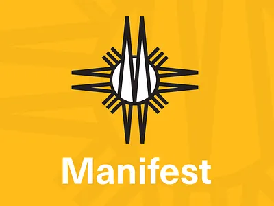 Manifest App compass identity lines location logo m manifest simple southwest stroke