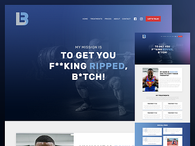 Personal Trainer Website fitness logo personal trainer ui website www