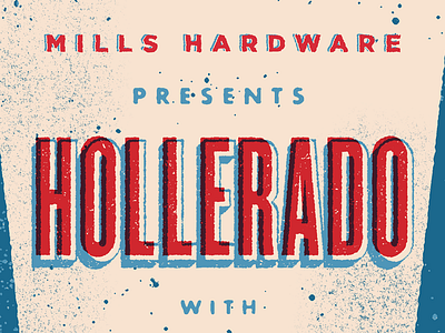 Hollerado W.I.P gig poster hollerado ink misprint overlay poster texture w.i.p