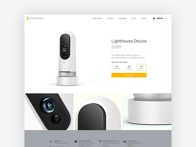 Lighthouse Webshop ai camera lighthouse ui ux web webshop website