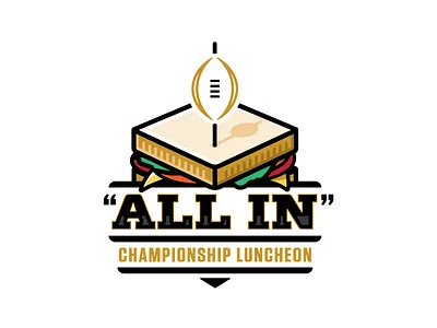 All In Luncheon logo sandwich
