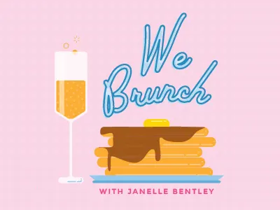We Brunch breakfast brunch clean flat food icon mimosa pancakes podcast