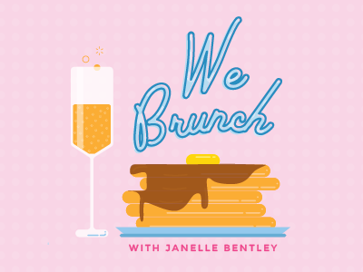 We Brunch breakfast brunch clean flat food icon mimosa pancakes podcast