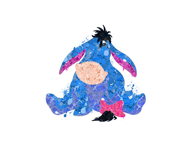 What a tail! disney eeyore photoshop splatter paint winnie the pooh