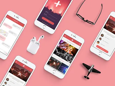 Jam App Design community design mobile music pink ui user interface ux