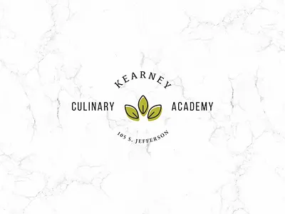 Kearney Culinary Academy branding academy branding chef cook culinary kansas city kcmo kearney leaf logo