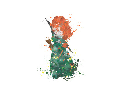 Change your Fate brave disney merida photoshop splatter paint