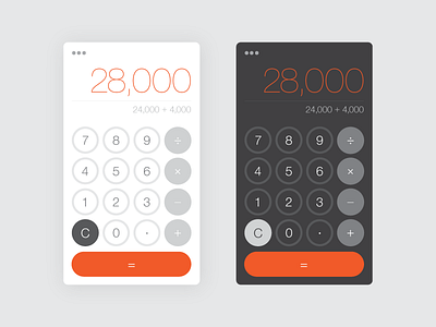 Calculator - Daily UI 004 004 calculator dailyui dark light