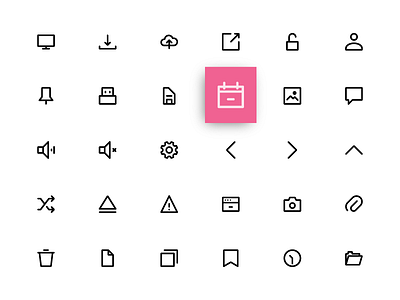 UI icon set - pixel perfect bold grid icon icon set icons line pixel perfect ui ui kit ux