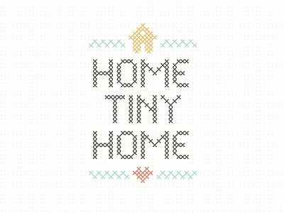 Home Tiny Home cross stitch dwnsz home house retro tiny house vintage