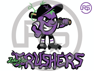 Lake Erie Crushers Concept Logo baseball frontier league graphic design lake erie crushers logo design mascot logo milb pro sports sports branding sports identity sports logo