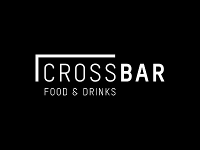Crossbar – Sportsbar Logo bar drinks food icon logo logotype minimal sport sportsbar type