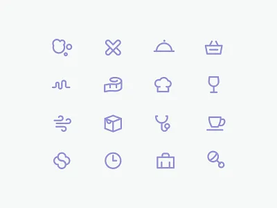 Icons Freshlabs art icon kit line pack set