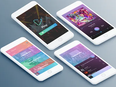 Play - Social music player - Free Download app concept daily ui freebie mockup music social template ui ux