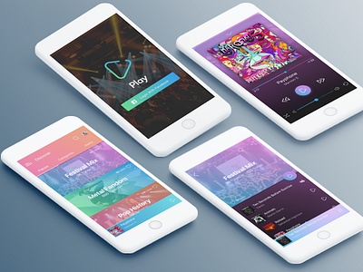 Play - Social music player - Free Download app concept daily ui freebie mockup music social template ui ux