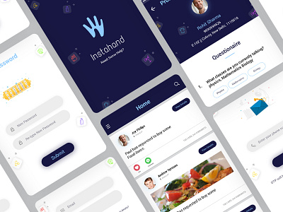 helping hand app deign dribble helping app ui ux