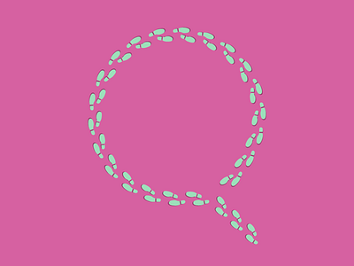 #Typehue Week 17: Q footprints q queue typehue typography