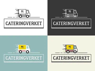 Catering Logo catering flat food logo simple truck