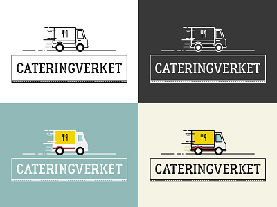 Catering Logo catering flat food logo simple truck