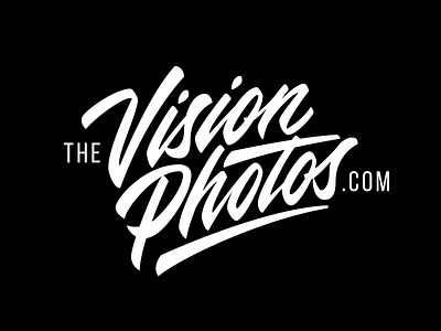 Vision Photos brand calligraphy custom hand lettering lettering logo logotype photo photography photos typerface typography