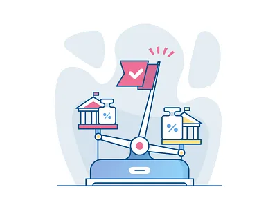 Multi-Lender bank chart compare finance lend lender loan market mortage percent service
