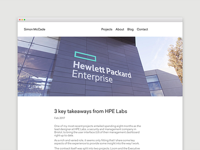 Blog - 3 key takeaways from HPE Labs blog blogging creative design designer freelance portfolio web website