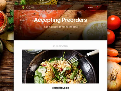 Kichn website design interface photoshop ui ux website