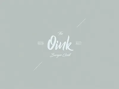 Oink Logo bacon burger lettering logo oink pork typo typography