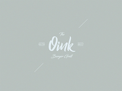 Oink Logo bacon burger lettering logo oink pork typo typography