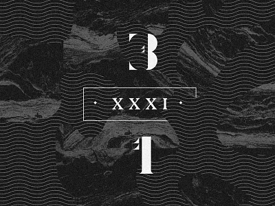 XXXI geometry identity marble numerals pattern texture waves
