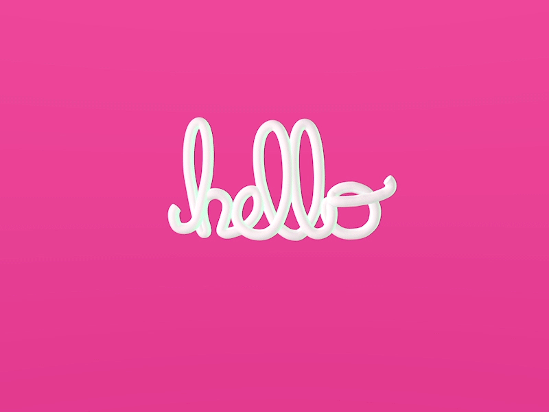 Hello Dribbble 3d c4d hello dribbble motion design