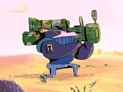Desert Dog character concept art daily desert design dog illustration