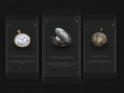 Antique App app application clock design phone time ui ux watch web