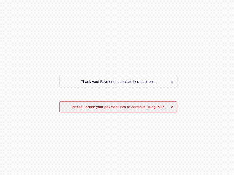 Error & Success message prototype by Luc van Loon on Dribbble