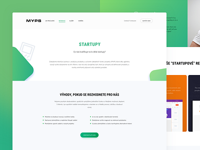 Myps.cz Services agency design development gradient homepage portfolio redesign web webdesign