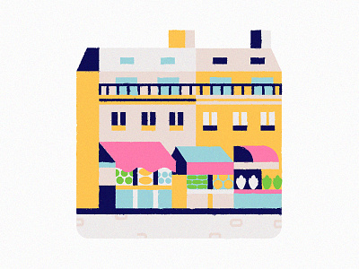 🏠 architecture buildings city france houses icon illustration market paris shops