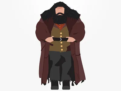 Hagrid atlanta broom design england georgia hagrid harry potter hp icon illustration wand wizard