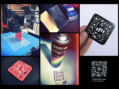 Qr Code 3D Print Business Card branding business card icons interface logos punchevdotcom ui userinterface ux